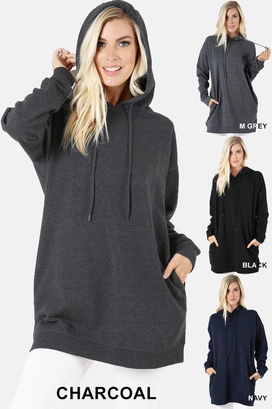Oversized Loose Fit Tunic Length Sweatshirts