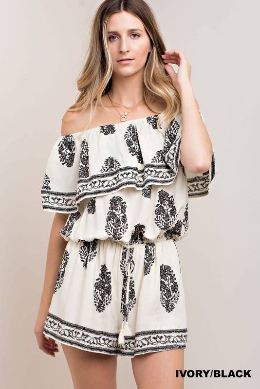 Feathered Romper