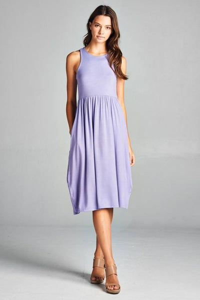 Razor Back Mid Length Dress